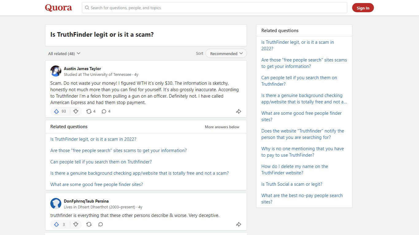Is TruthFinder legit or is it a scam? - Quora